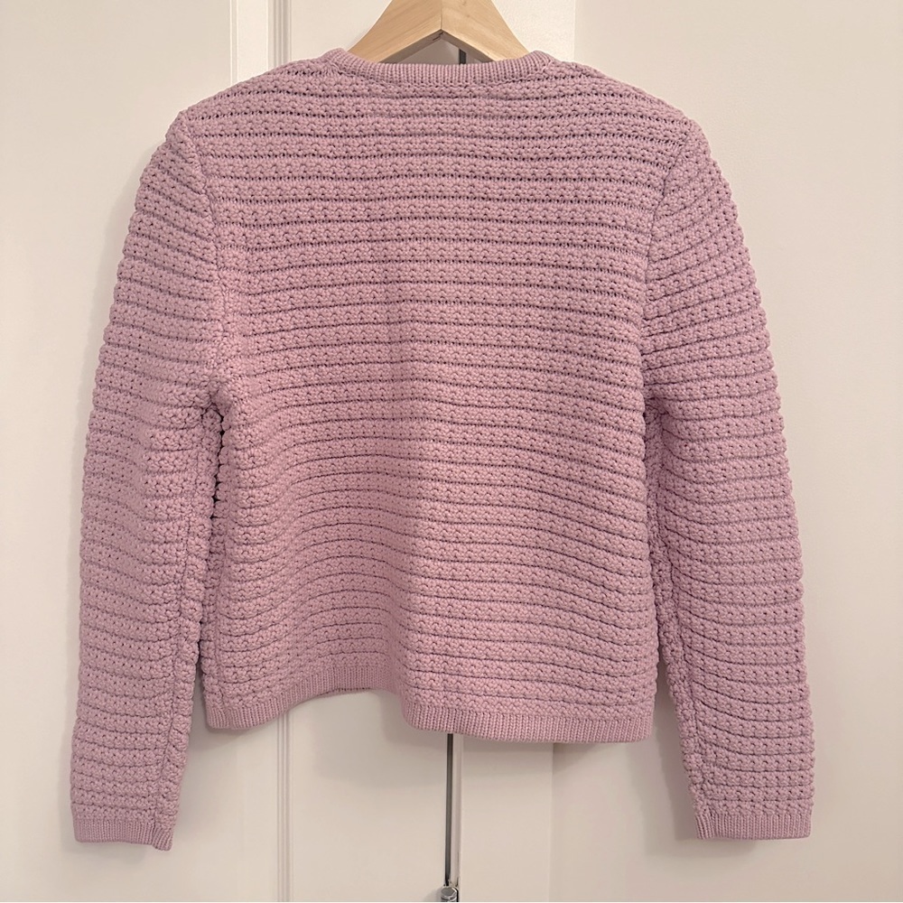 NEW Ba&sh Bash Gaspard Tweed Cardigan Jacket In Purple Lilac | size 2 / M - Picture 8 of 13